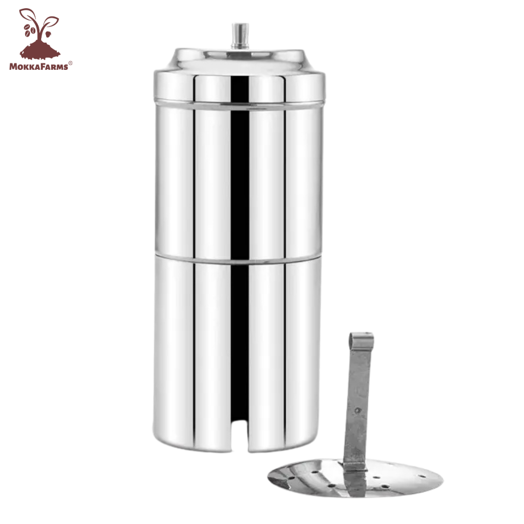 MokkaFarms South Indian Filter Coffee Decoction Maker | Decoction good for multiple Coffee Cups | Stainless Steel |