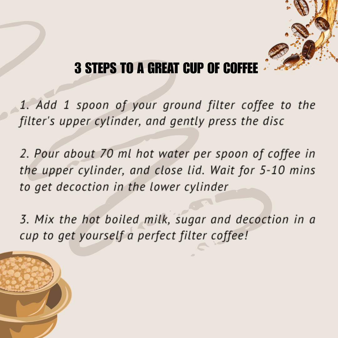 MokkaFarms South Indian Filter Coffee Decoction Maker | Decoction good for multiple Coffee Cups | Stainless Steel |
