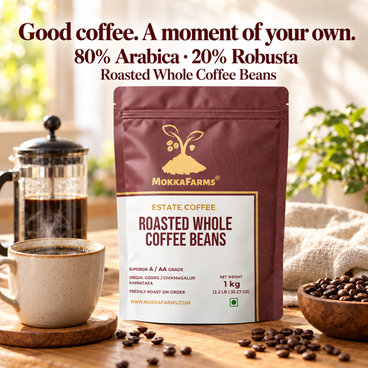 80% Arabica, 20% Robusta | Freshly Roast, A/ AA Whole Coffee Beans