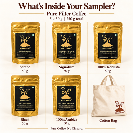 Pure Filter Coffee | 50g Pack Size x 5 Variants | Sampler Pack