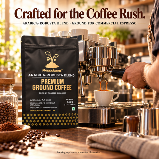 Commercial Espresso - Arabica-Robusta Blend | A/ AA Grade | Premium Ground Coffee