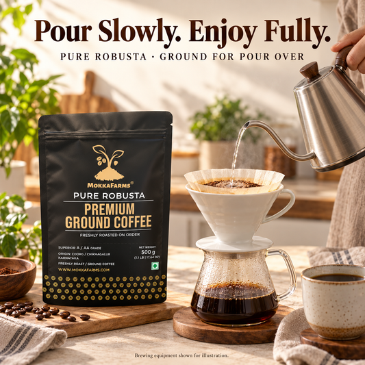 Pour Over - 100% Pure Robusta | A/ AA Grade | Premium Ground Coffee