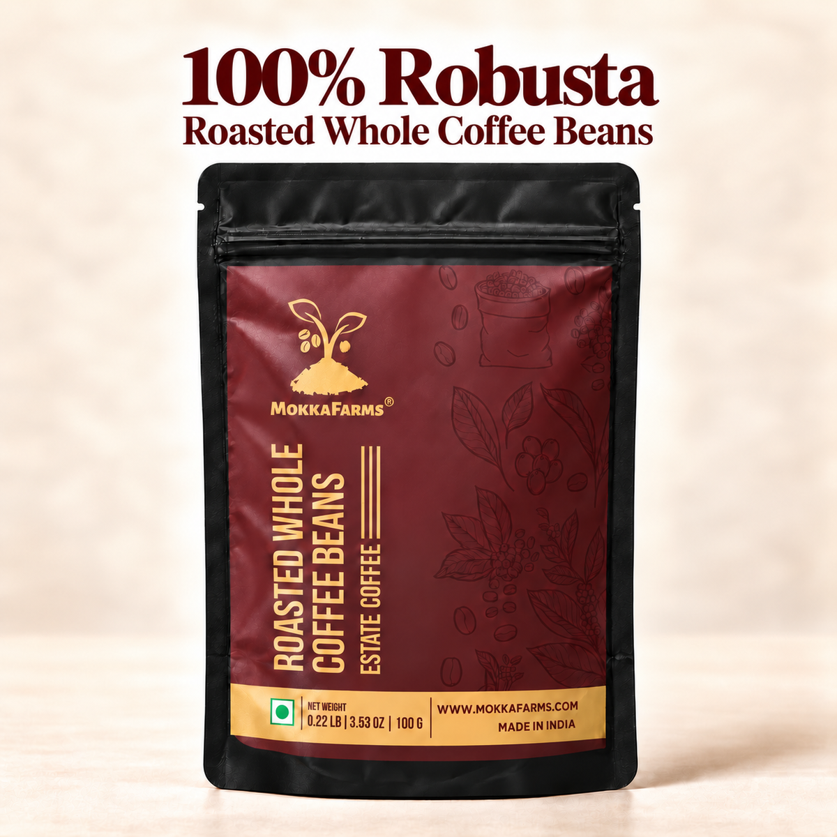100% Robusta | Freshly Roast, A/ AA Whole Coffee Beans