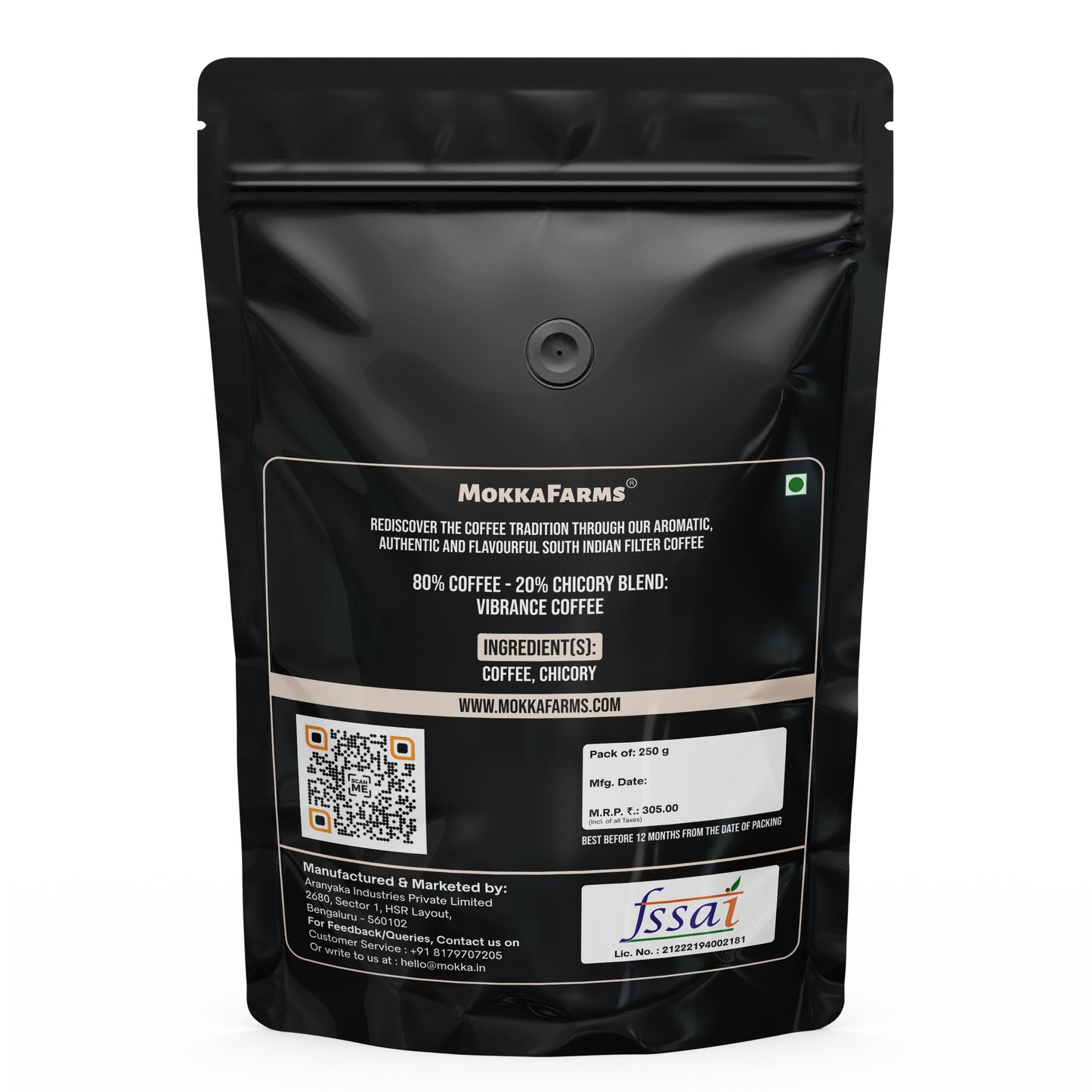 Vibrance | 80% Coffee, 20% Chicory | Chicory Filter Coffee