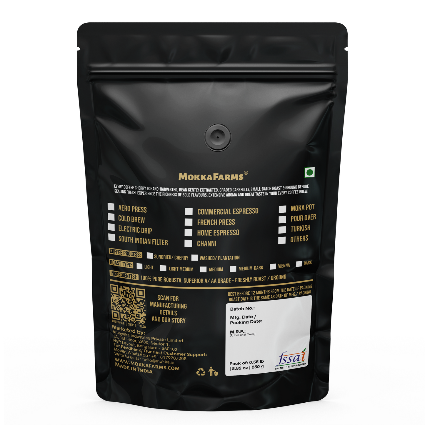 Espresso - 100% Pure Robusta | Premium Ground Coffee