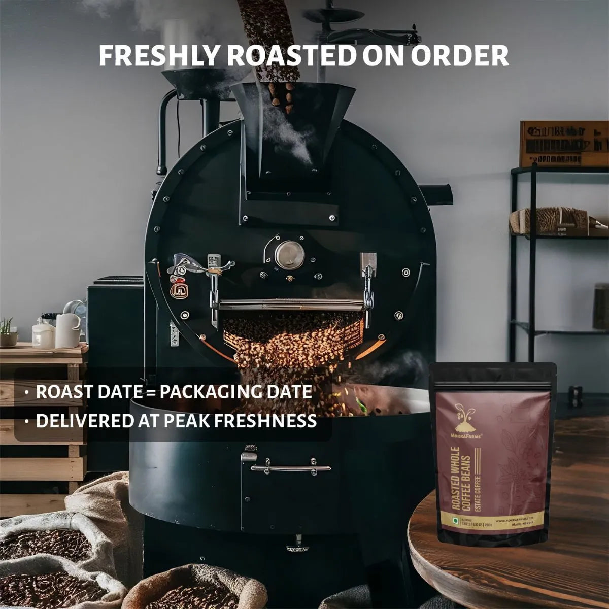 70% Arabica, 30% Robusta | Freshly Roast, A/ AA Whole Coffee Beans