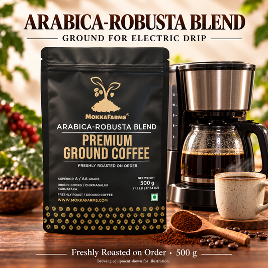 Electric Drip - 50% Arabica-50% Robusta Blend | A/ AA Grade | Premium Ground Coffee