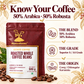 50% Arabica, 50% Robusta | Freshly Roast, A/ AA Whole Coffee Beans