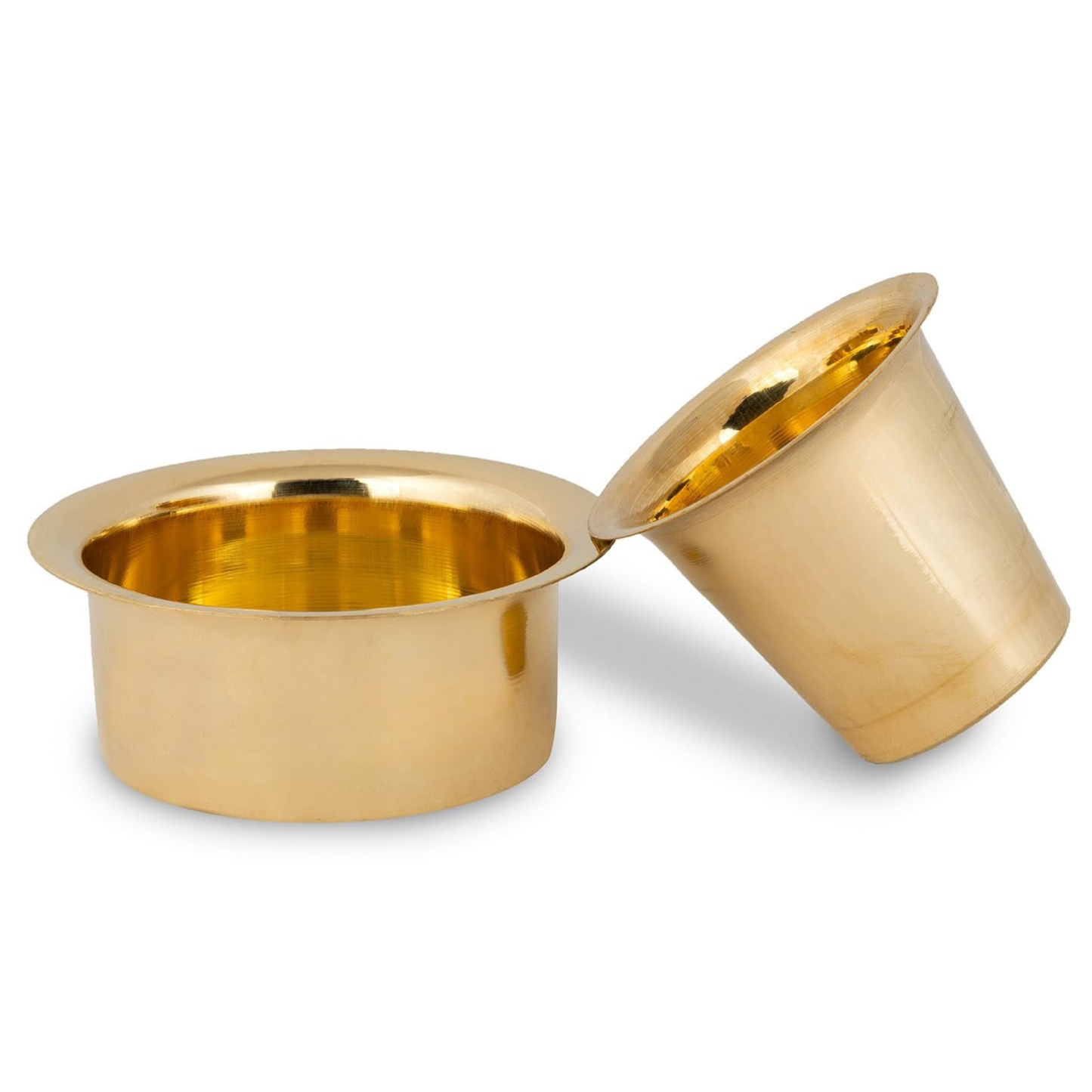 Traditional Pure Brass South Indian Dabara Set for Filter Coffee