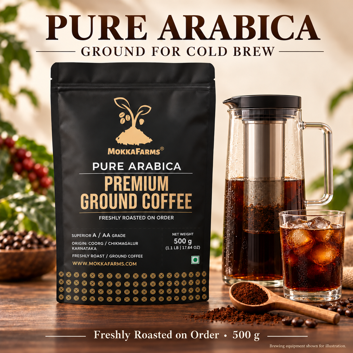 Cold Brew - 100% Pure Arabica | A/ AA Grade | Premium Ground Coffee