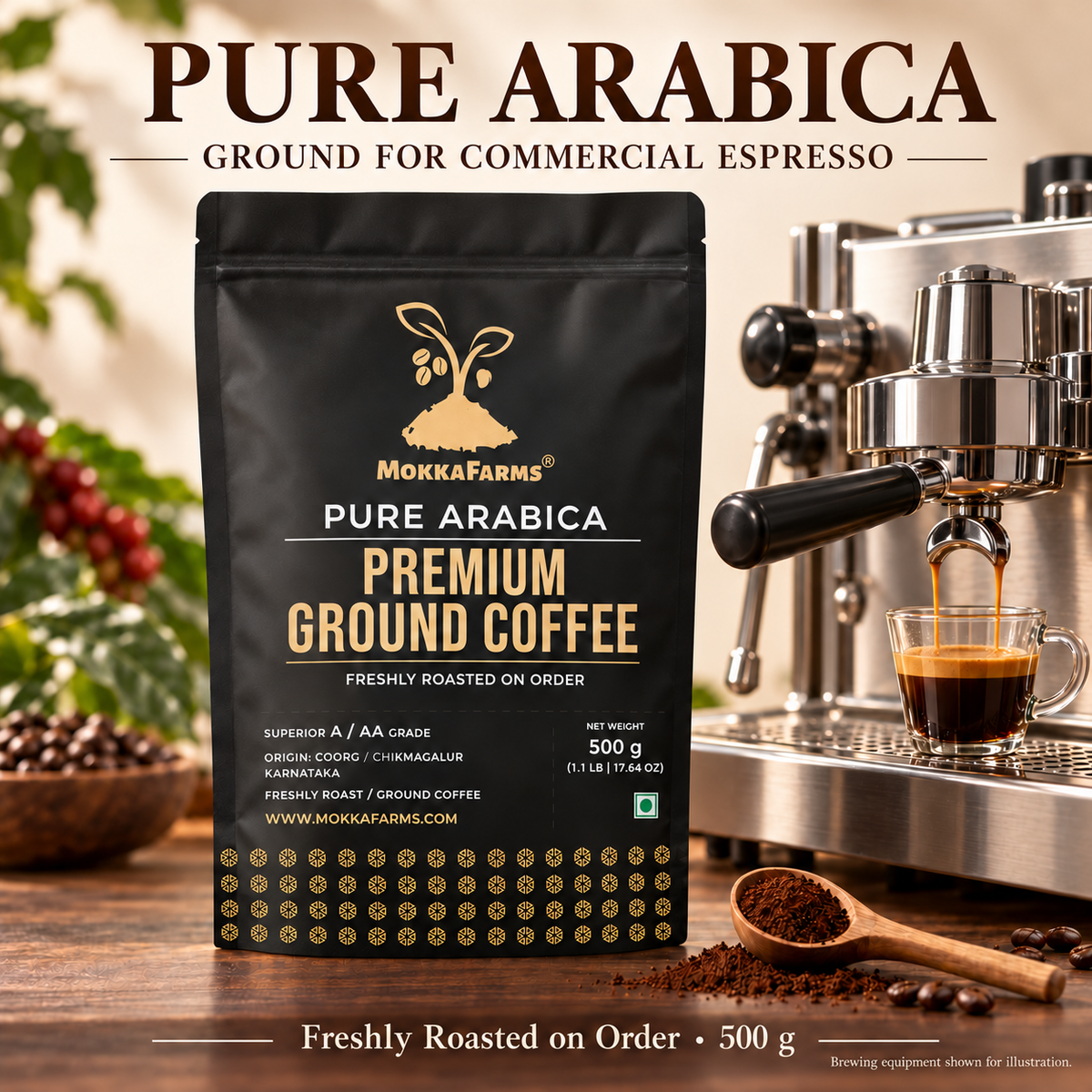 Commercial Espresso - 100% Pure Arabica | A/ AA Grade | Premium Ground Coffee