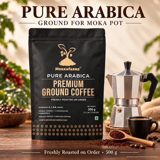Moka Pot - 100% Arabica | A/ AA Grade | Premium Ground Coffee