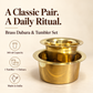 140 ml Traditional South Indian Filter Coffee  Brass Dabara & Tumbler Set | Heavy-Gauge Brass