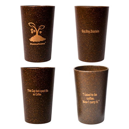 Coffee Cup 250 ML | Made from Coffee Waste [Husk, Coffee Grounds/ Bean] -Coffee Brown Colour
