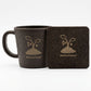 1 Coffee Mug 300 ML + 1 Coaster | Made from Coffee Residue [Husk, Unused Coffee Grounds/ Bean] | Available in Pack of 1