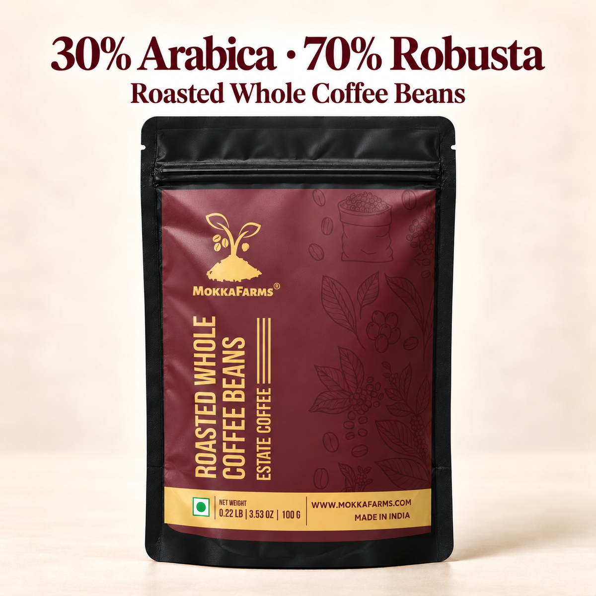 30% Arabica, 70% Robusta | Freshly Roast, A/ AA Whole Coffee Beans