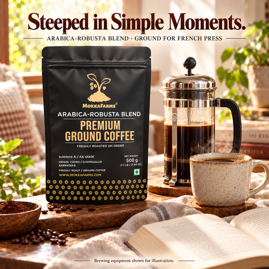 French Press - Arabica-Robusta Blend | A/ AA Grade | Premium Ground Coffee
