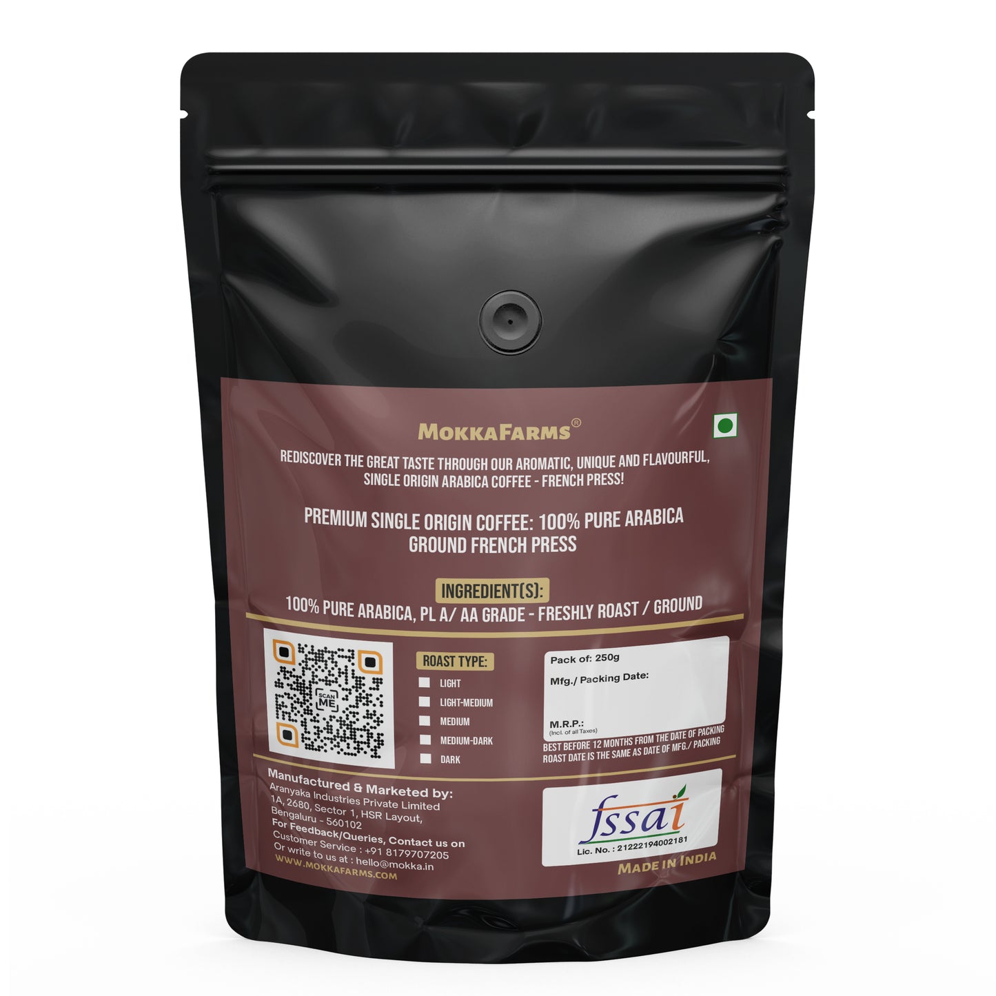 French Press - Arabica-Robusta Blend | Premium Ground Coffee