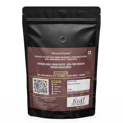 French Press - 100% Pure Robusta Premium Ground Coffee