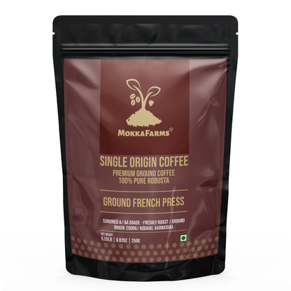 French Press - 100% Pure Robusta Premium Ground Coffee