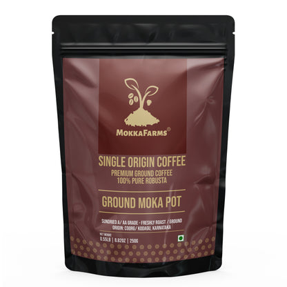 Moka Pot - 100% Robusta | Premium Ground Coffee