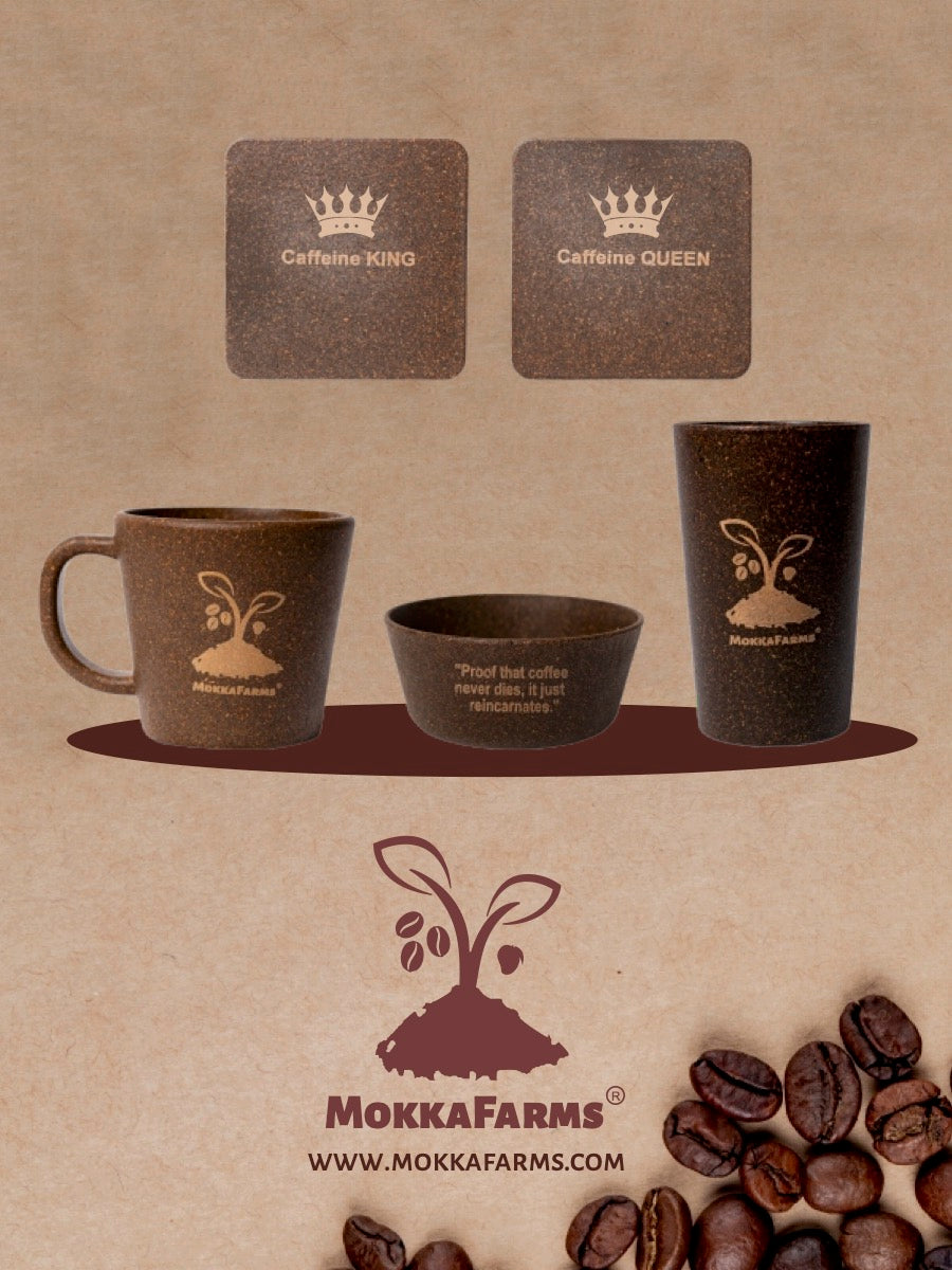 Coffee Bowl 160 ML | Made from Coffee Residue [Husk, Unused Coffee Grounds/ Bean] | Available in Pack of 2 or Pack of 4