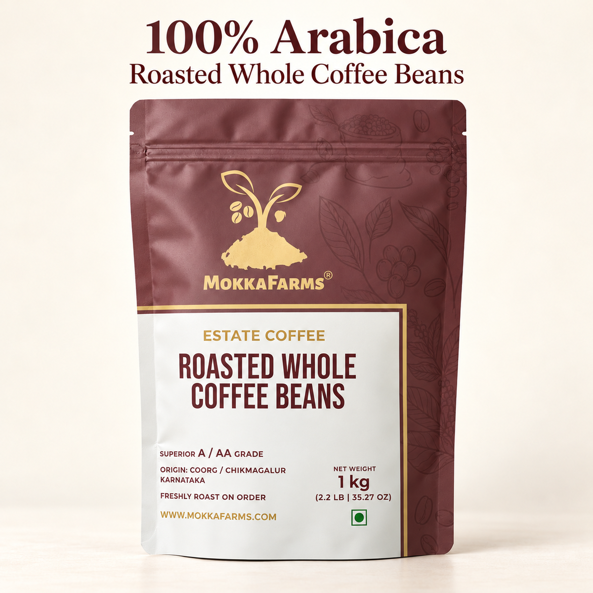 100% Arabica | Freshly Roast, A/ AA Whole Coffee Beans