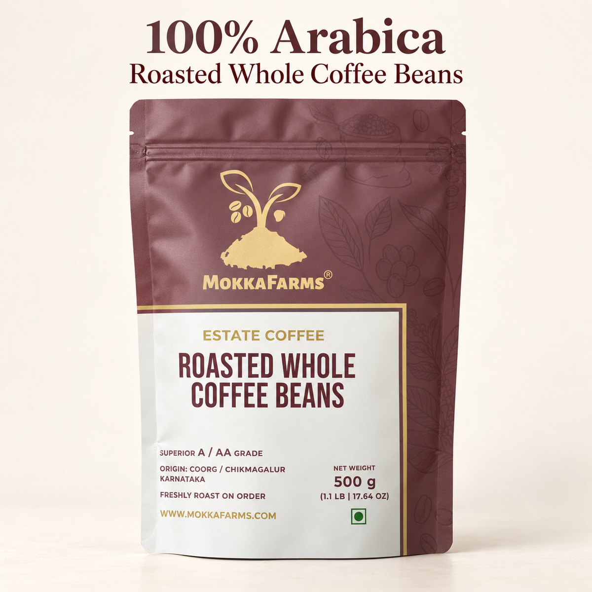 100% Arabica | Freshly Roast, A/ AA Whole Coffee Beans