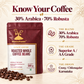 30% Arabica, 70% Robusta | Freshly Roast, A/ AA Whole Coffee Beans