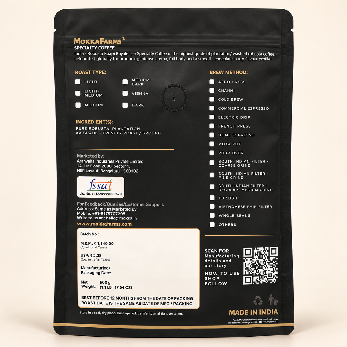 Moka Pot - 100% Arabica | A/ AA Grade | Premium Ground Coffee