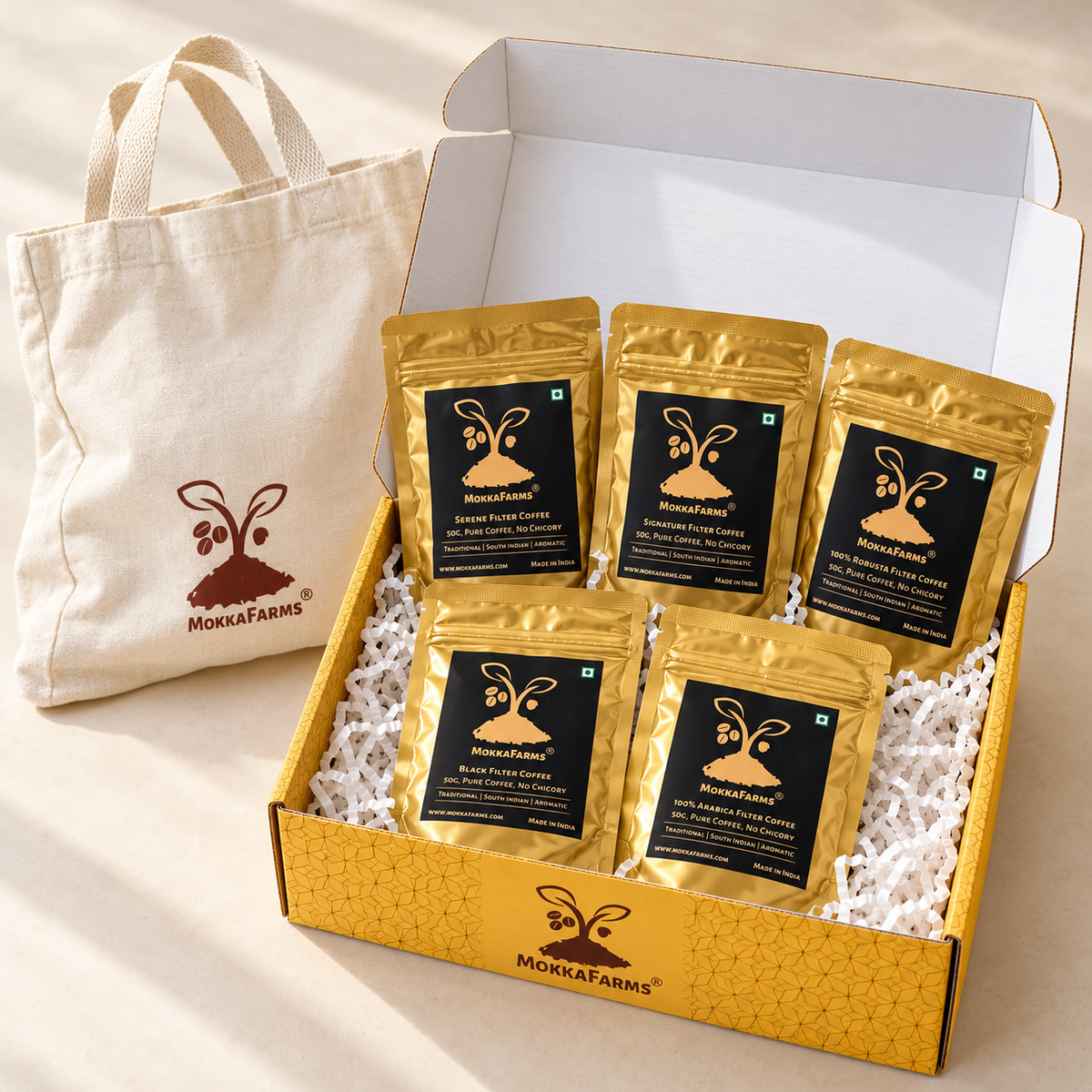 Pure Filter Coffee | 50g Pack Size x 5 Variants | Sampler Pack