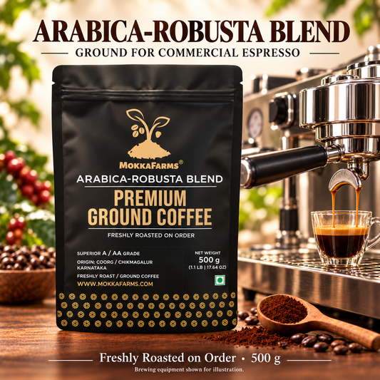 Commercial Espresso - Arabica-Robusta Blend | A/ AA Grade | Premium Ground Coffee