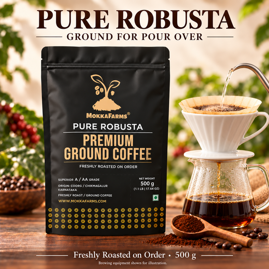 Pour Over - 100% Pure Robusta | A/ AA Grade | Premium Ground Coffee