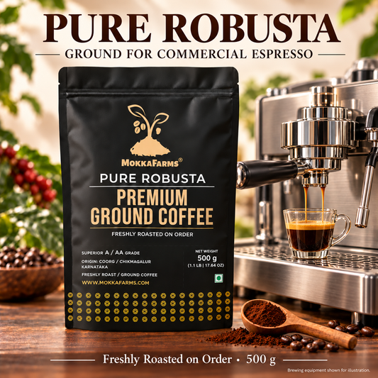 Commercial Espresso - Robusta [100%] | A/ AA Grade | Premium Ground Coffee