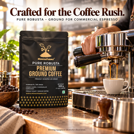 Commercial Espresso - 100% Pure Robusta | A/ AA Grade | Premium Ground Coffee