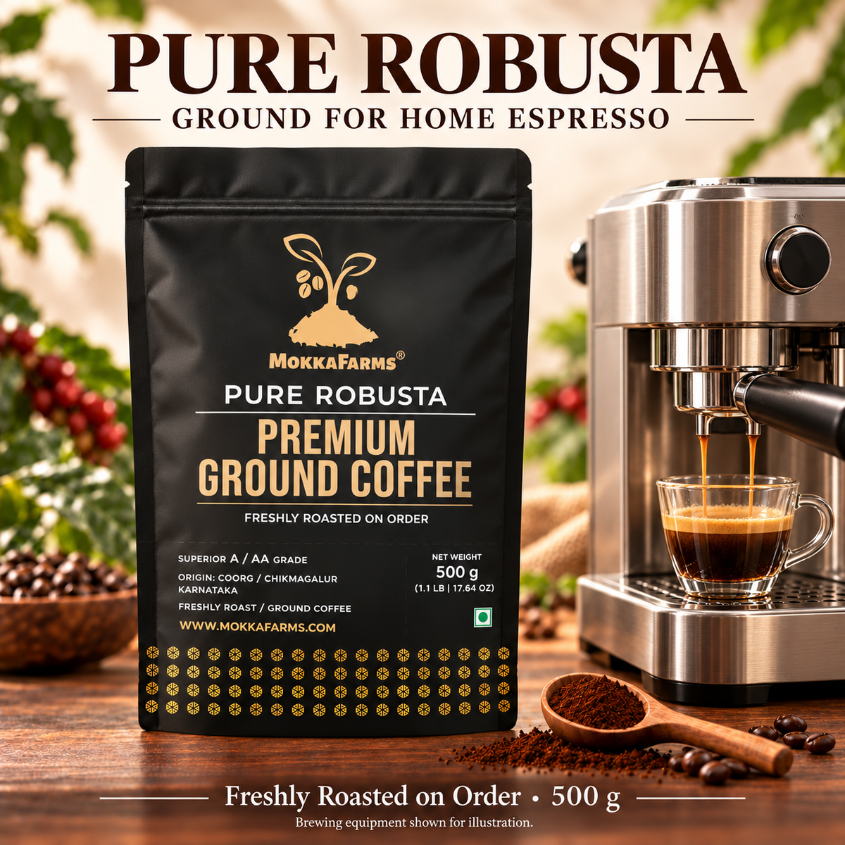 Home Espresso - 100% Pure Robusta | A/ AA Grade | Premium Ground Coffee