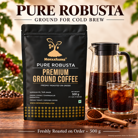 Cold Brew - Robusta [100%] | A/ AA Grade | Premium Ground Coffee