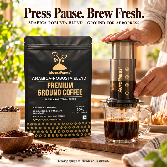 Aero Press - Arabica-Robusta Blend | A/ AA Grade | Premium Ground Coffee