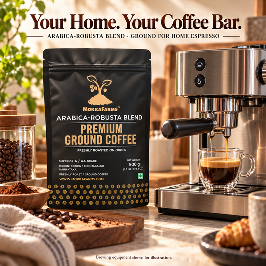 Home Espresso - Arabica-Robusta Blend | A/ AA Grade | Premium Ground Coffee