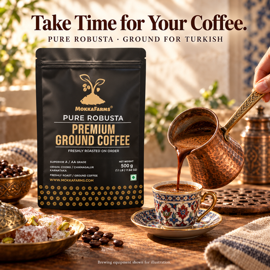 Turkish - 100% Pure Robusta | A/ AA Grade | Premium Ground Coffee
