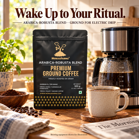 Electric Drip - 50% Arabica-50% Robusta Blend | A/ AA Grade | Premium Ground Coffee